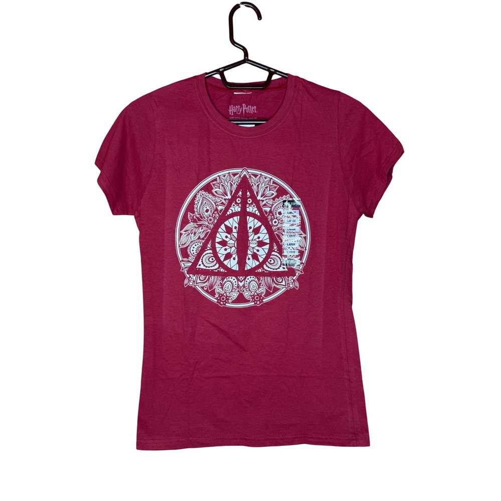 Harry Potter Deathly Hallows Mandala Graphic Tee Maroon Kids Large Hot Topic‎